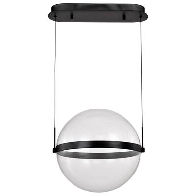 Nuvo Arvada 16-Inch LED Pendant - Silk Screened Acrylic Lens in Matte Black