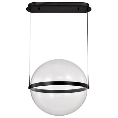 Nuvo Arvada 20-Inch LED Pendant - Silk Screened Acrylic Lens in Matte Black