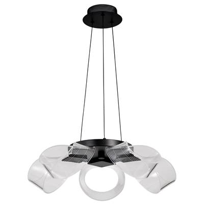 Nuvo Barnett 5-Light Chandelier - 21 Inch Dia in Matte Black