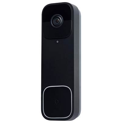 Nuvo Starfish Smart Doorbell Security Camera - Wired - Doorbell With Chime in Black