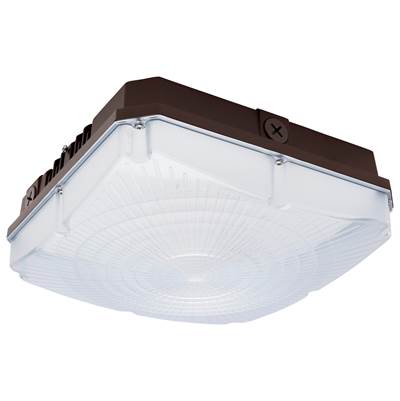 Nuvo 10 Inch LED Field Selectable Canopy Fixture - 45/60/70 Watts - 3K/4K/5K CCT - Sensor - 120-277V