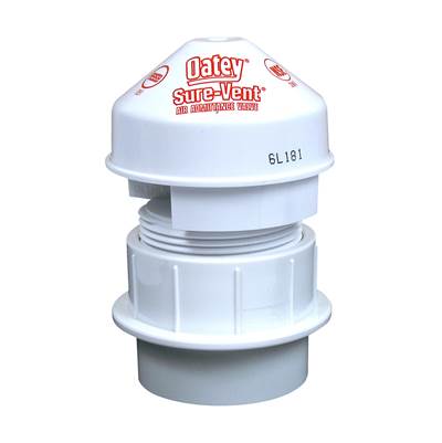 Oatey Sure-Vent® Straight PVC Adapter - 1.5" Connection - 20 Branch/8 Stack DFU