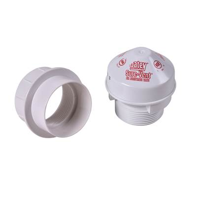Oatey Sure-Vent® Straight PVC Adapter - 1.5" Connection - 20 Branch/8 Stack DFU