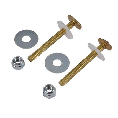 Oatey Toilet Bolt Set with Washer - 1/4" x 2 1/4" in Brass