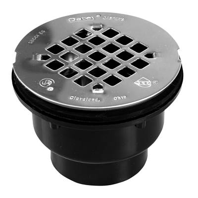 Oatey 102 Series 2-Part ABS Shower Drain - Stainless Steel Strainer