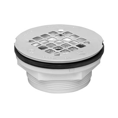 Oatey 101 PNC Plastic No-Calk Shower Drain - 2 in. Stainless Steel 304 Strainer