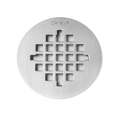 Oatey 4-1/4" Round Snap-Tite Strainer in Stainless Steel