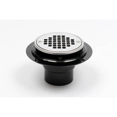 Oatey Low-Profile Round Drain Strainer - Heavy Gauge - Screw-In - ABS in Stainless Steel