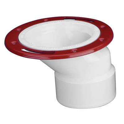 Oatey Level-Fit Offset Closet Flange - 3-4" - PVC - Metal Ring
