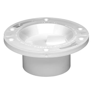 Oatey Level-Fit Long Pattern Closet Flange - 3-4" - PVC - With Cap