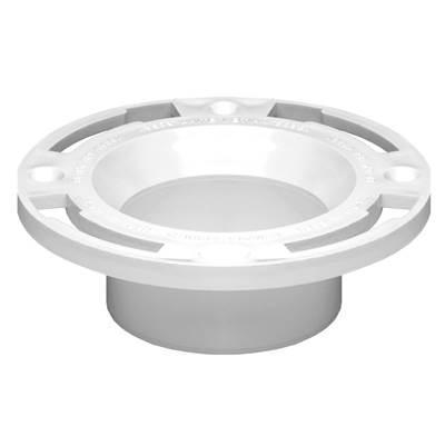 Oatey Level Fit Long Pattern Closet Flange - 3-4" PVC - Open