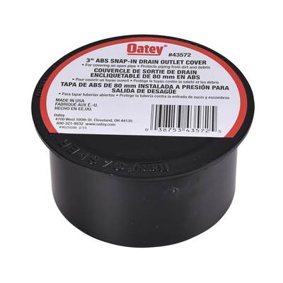 Oatey All Plastic Snap-In Outlet Cover - 3 In. ABS