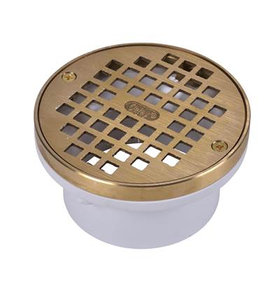 Oatey General Purpose Drain - 3-4 In. PVC - Brass Strainer Ring