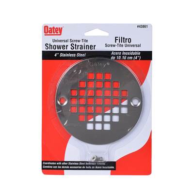 Oatey Screw-Tite 4" Strainer in Stainless Steel