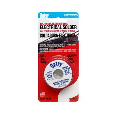 Oatey Rosin Core Wire Solder - 0.25 lb - 40/60