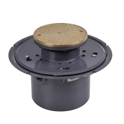 Oatey Adjustable Cleanout - 6" - 6" Cover Ring in Brass