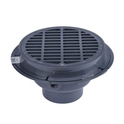 Oatey 4 In. Commercial Drain - Plastic Grate - With Bucket in PVC