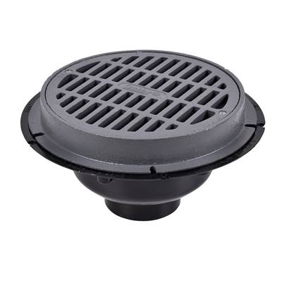 Oatey 3 In. Standard Drain - Cast Iron Grate - With Bucket in ABS