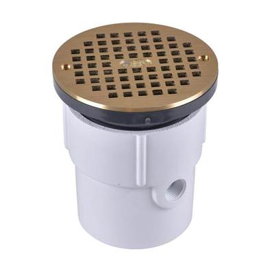 Oatey Adjustable Drain - 3 or 4 in. - Strainer - Square Ring in Nickel