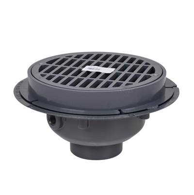 Oatey 4 In. Standard Drain - Cast Iron Grate - Without Bucket in PVC