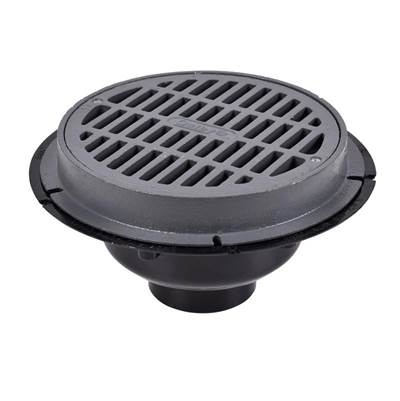 Oatey 6 In. Standard Drain - Cast Iron Grate - With Bucket in ABS