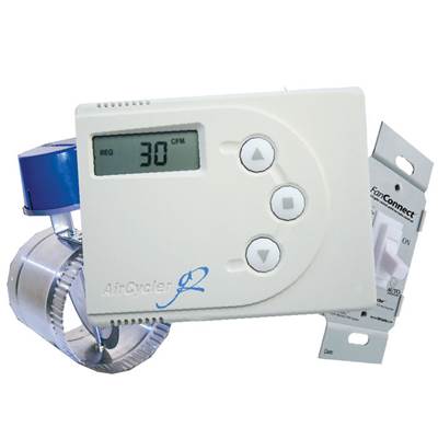 Panasonic SelectCycler Whole House Ventilation System - 6'' Duct - Controller, Supply Damper, Wall Switch