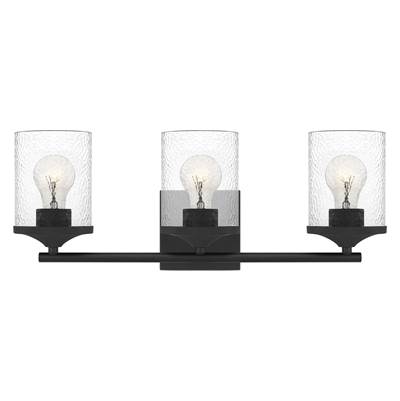 Quoizel Abner 3-Light Bath Vanity in Matte Black
