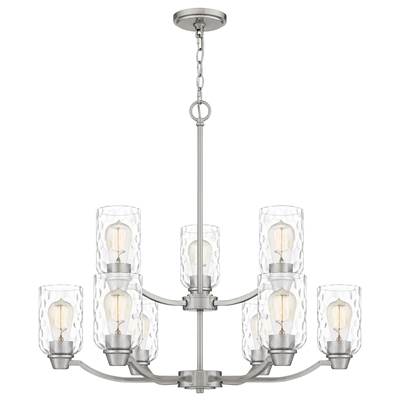 Quoizel Acacia 9-Light Chandelier in Brushed Nickel