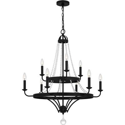 Quoizel Adelaide 9-Light Chandelier in Matte Black