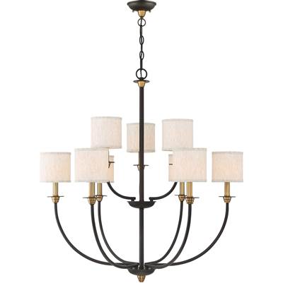Quoizel Audley 9-Light Chandelier in Old Bronze