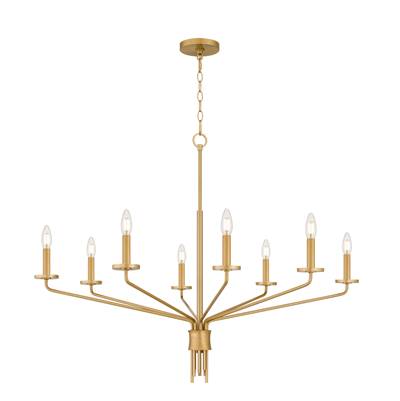 Quoizel Alexander 8-Light Mini Chandelier in Brushed Gold