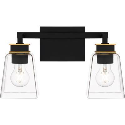 Quoizel Almany 2-Light Vanity Light in Matte Black