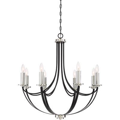 Quoizel Alana 8-Light Chandelier in Mystic Black