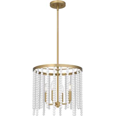 Quoizel Apelle 4-Light Pendant in Aged Brass
