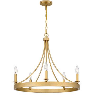 Quoizel Aspyn 5-Light Chandelier in Light Gold