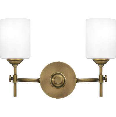 Quoizel Aria 2-Light Vanity Light in Weathered Brass