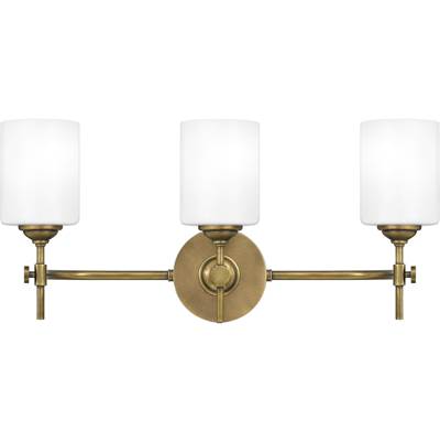 Quoizel Aria 3-Light Vanity Light in Weathered Brass
