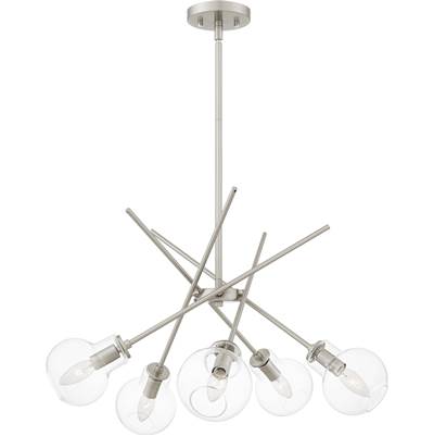 Quoizel Asha 5-Light Chandelier in Brushed Nickel