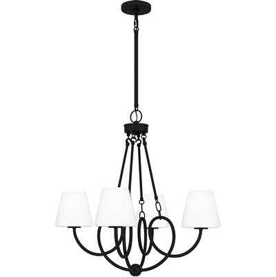 Quoizel Atkins 4-Light Chandelier in Matte Black
