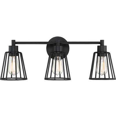 Quoizel Atticus 3-Light Vanity Light in Earth Black