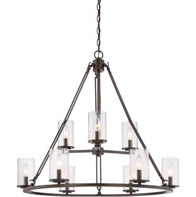 Quoizel Buchanan 9-Light Chandelier in Western Bronze