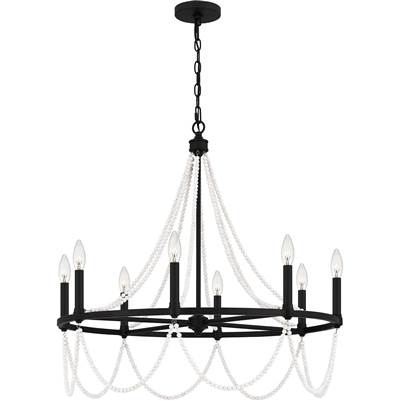 Quoizel Brigitta 8-Light Chandelier in Matte Black