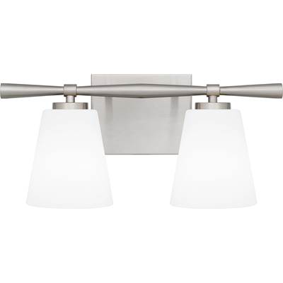 Quoizel Brindley 2-Light Vanity Light in Brushed Nickel