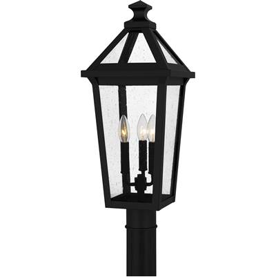 Quoizel Boulevard 3-Light Post Lantern in Matte Black