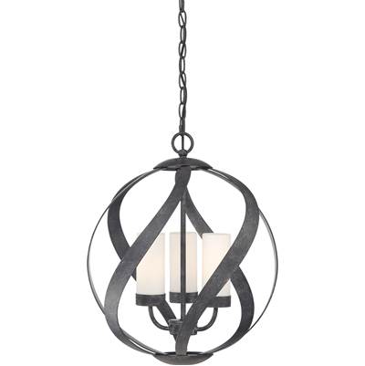 Quoizel Blacksmith 3-Light Pendant in Old Black