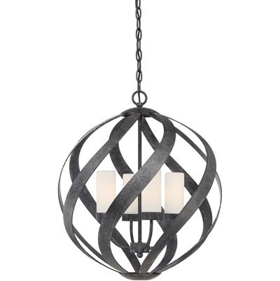 Quoizel Blacksmith 4-Light Pendant in Old Black