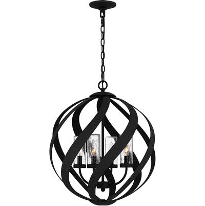 Quoizel Blacksmith Outdoor Pendant - 4-Light in Earth Black