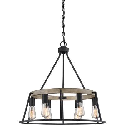 Quoizel Brockton 6-Light Chandelier in Grey Ash