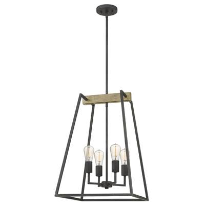 Quoizel Brockton 4-Light Chandelier in Grey Ash