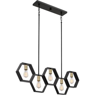 Quoizel Bismarck 5-Light Chandelier in Earth Black